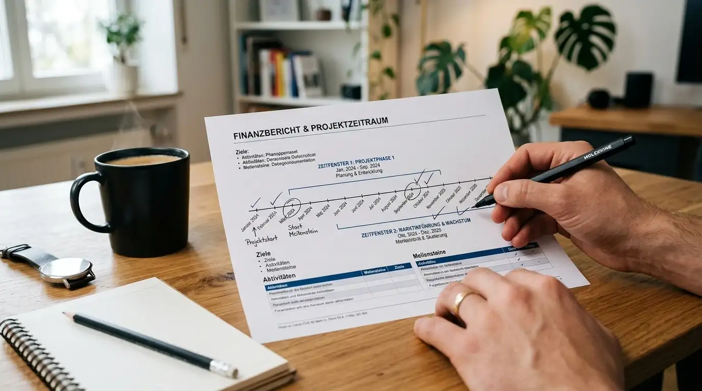 Dokument mit zwei Zeitfenstern – Aktivierungsfrist und Umsatzfrist visualisiert