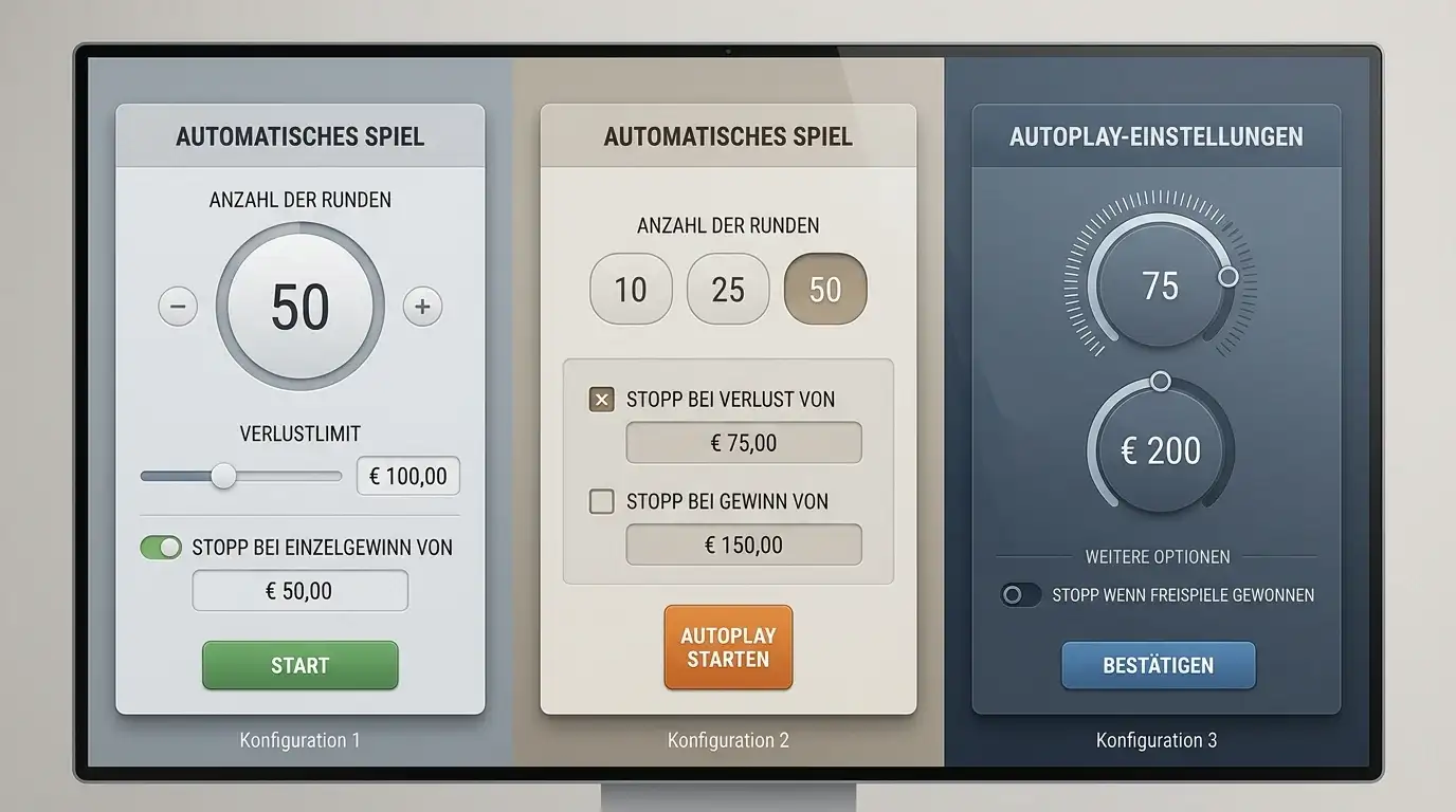 Vergleich der Autoplay-Interfaces von NetEnt, Pragmatic Play und Play'n GO