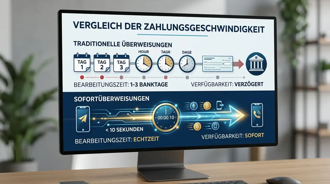 Geschwindigkeitsvergleich Banküberweisung vs Alternativen