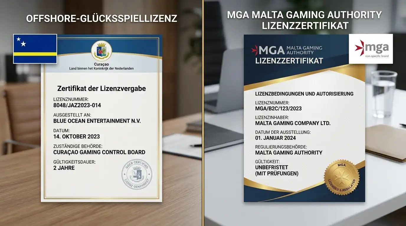 Vergleich zwischen Offshore-Casinos und lizenzierten Premium-Anbietern