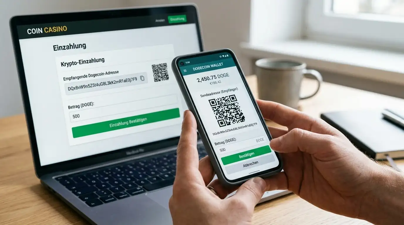 Dogecoin-Wallet-Setup und Transaktionsablauf für Casino-Zahlungen
