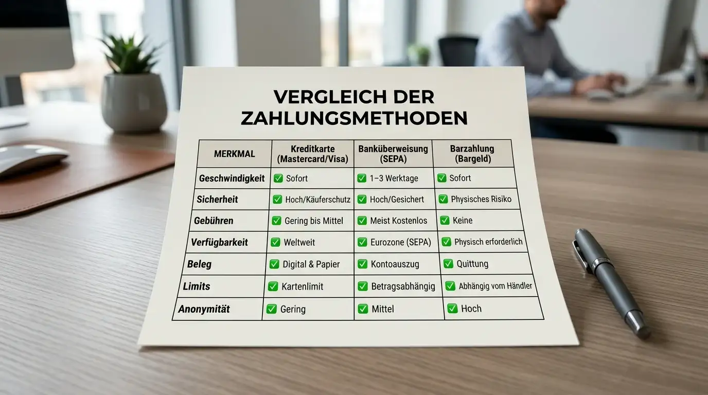 Vergleichstabelle mit Klarna, Trustly und Pay N Play als Giropay-Ersatz