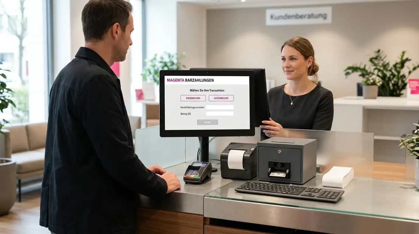 Einzahlung und Auszahlung mit Magenta