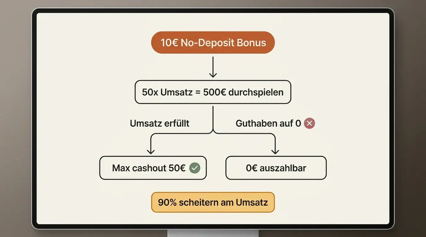 No Deposit Bonus Mechanik — Umsatzbedingungen und max cashout erklä