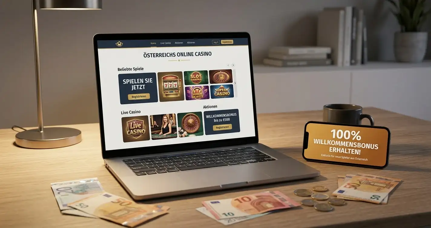 Online-Casino mit 100%-Bonus für Österreich — Vergleich der Anbieter
