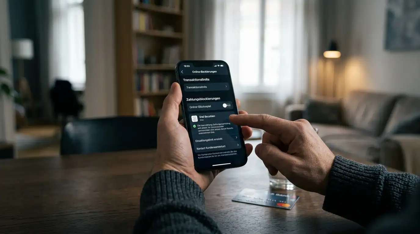 Split screen: Drei blocked vs MuchBetter working, payment success comparison