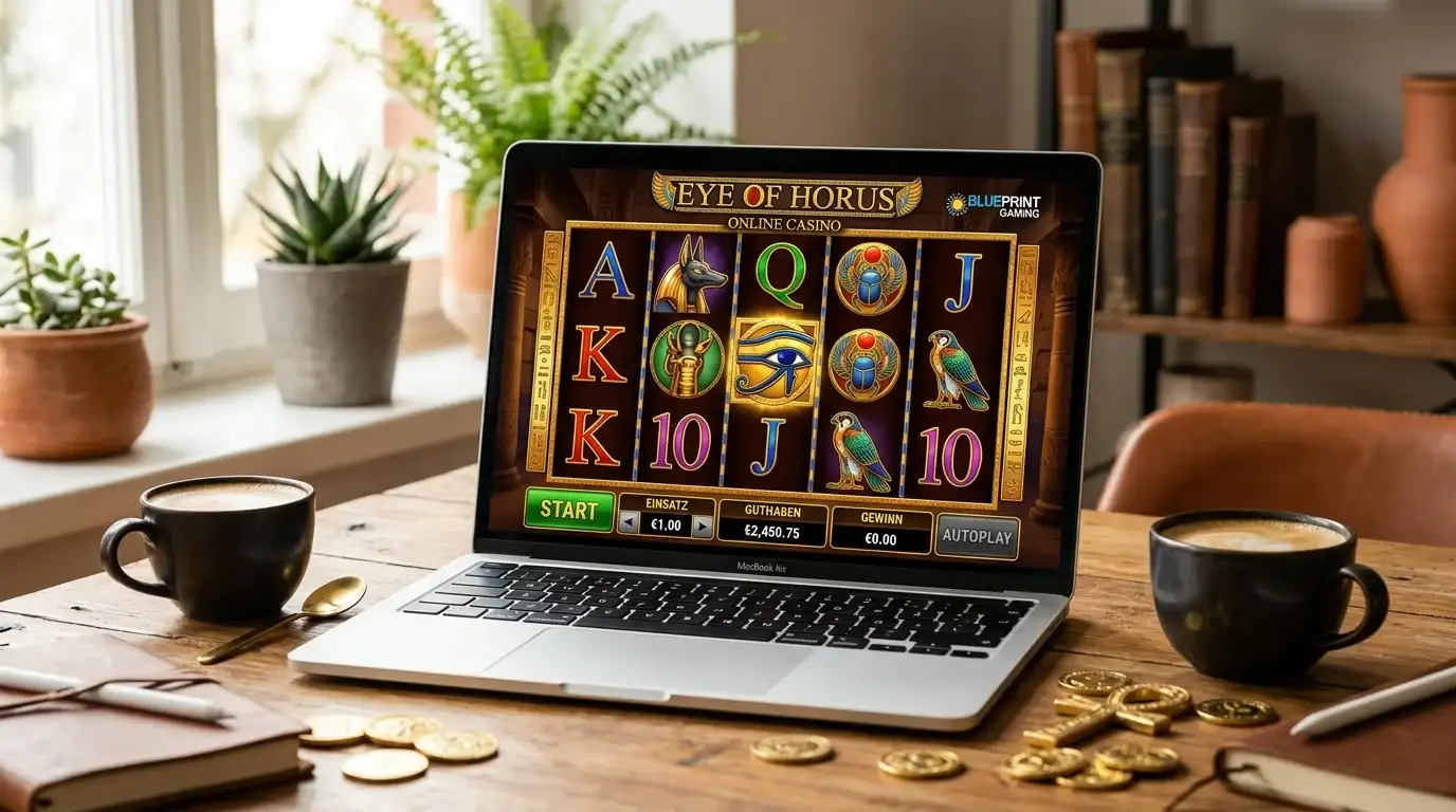 Eye of Horus Online Casino Österreich 2026 — Blueprint Gaming Slot mit Re-Spin-Mechanik