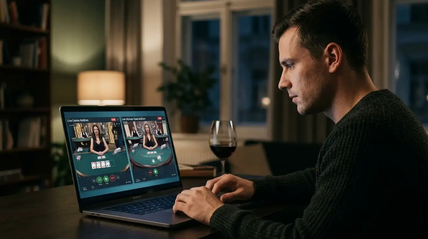 Live-Casino-Poker Varianten Vergleich — Casino Hold'em, 3 Card Poker, Caribbean Stud