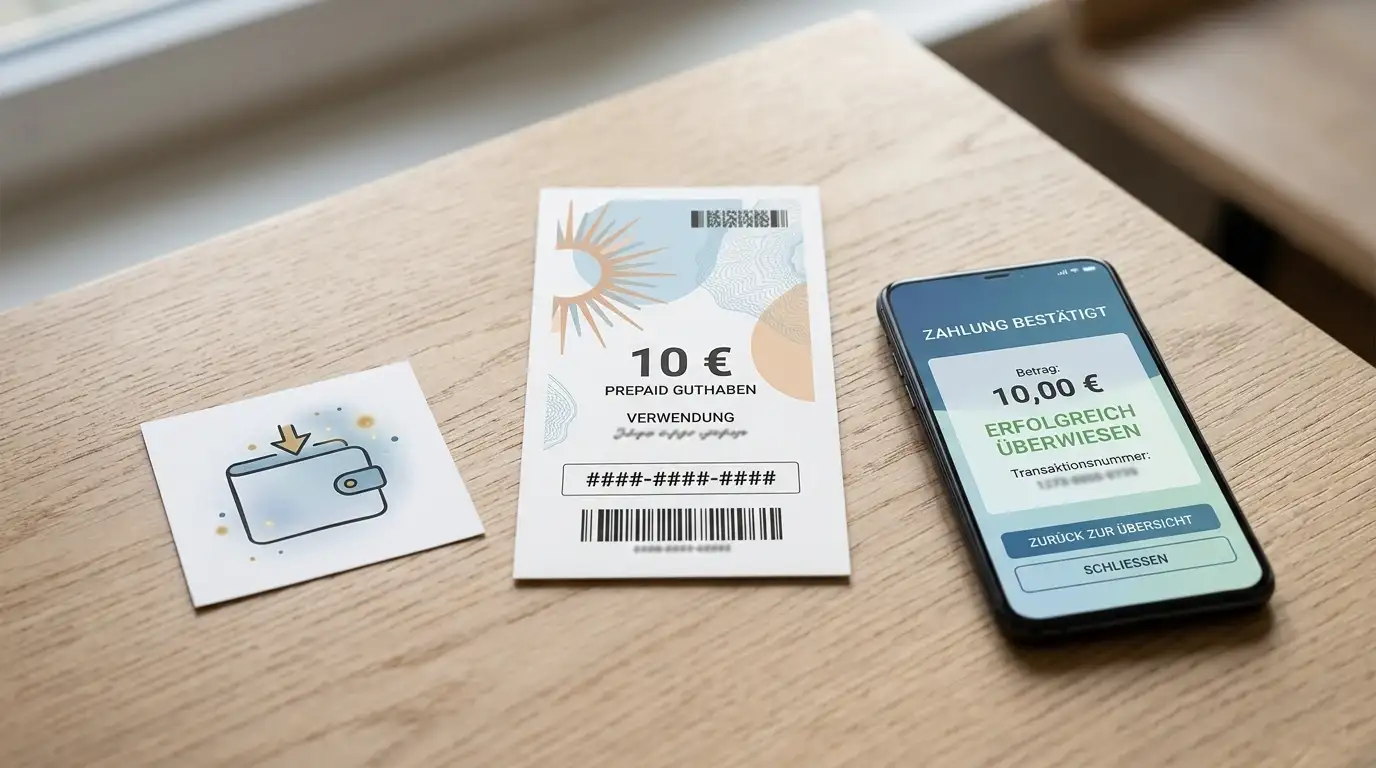 Paysafecard, Banküberweisung und neutrale Krypto-Wallet als Zahlungswege