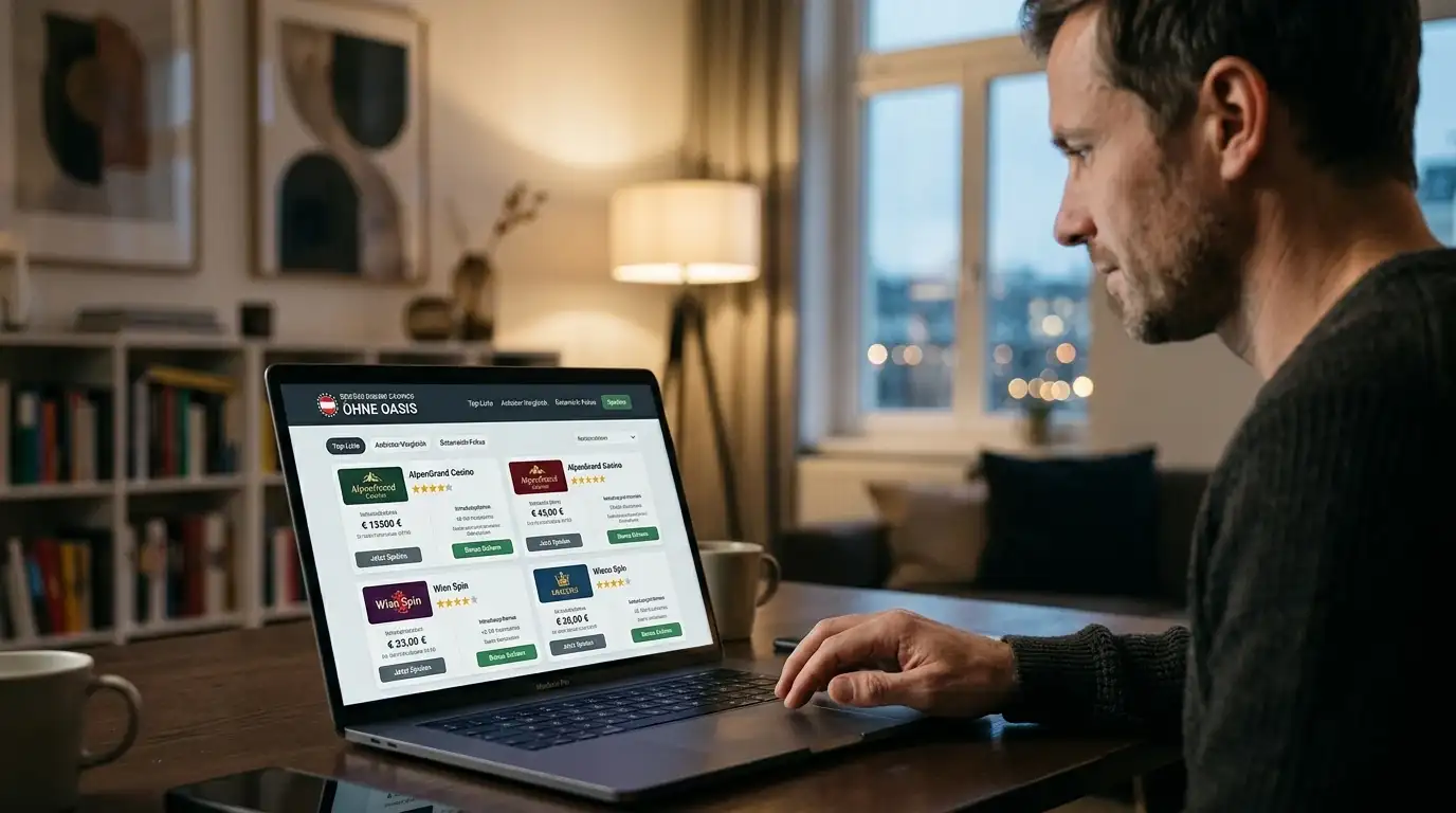 Übersicht eines österreichischen Online-Casinos ohne OASIS-Anbindung
