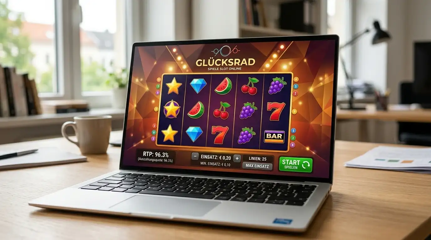 Spielautomaten-Interface mit Einsatz-Anzeige und RTP-Wert