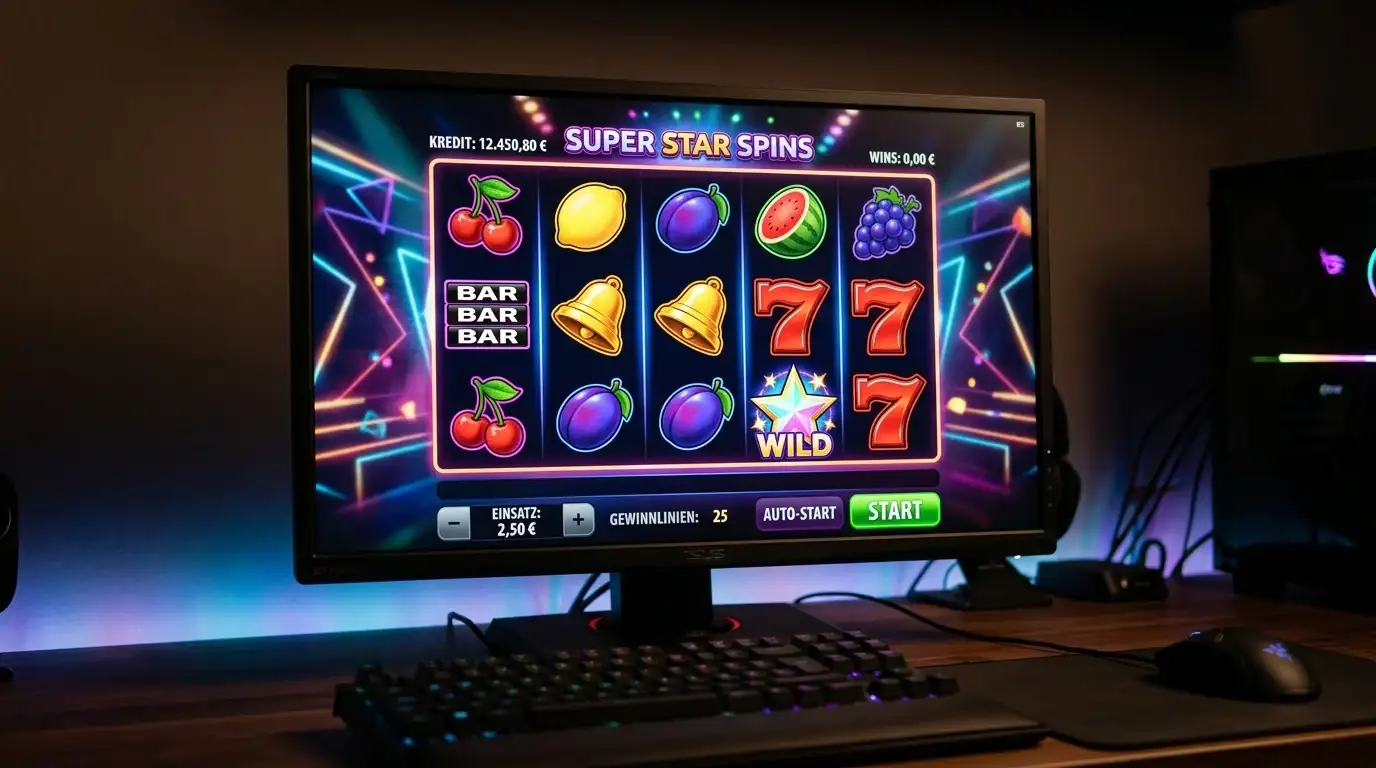 Spielautomaten-Bildschirme mit verschiedenen Slot-Designs
