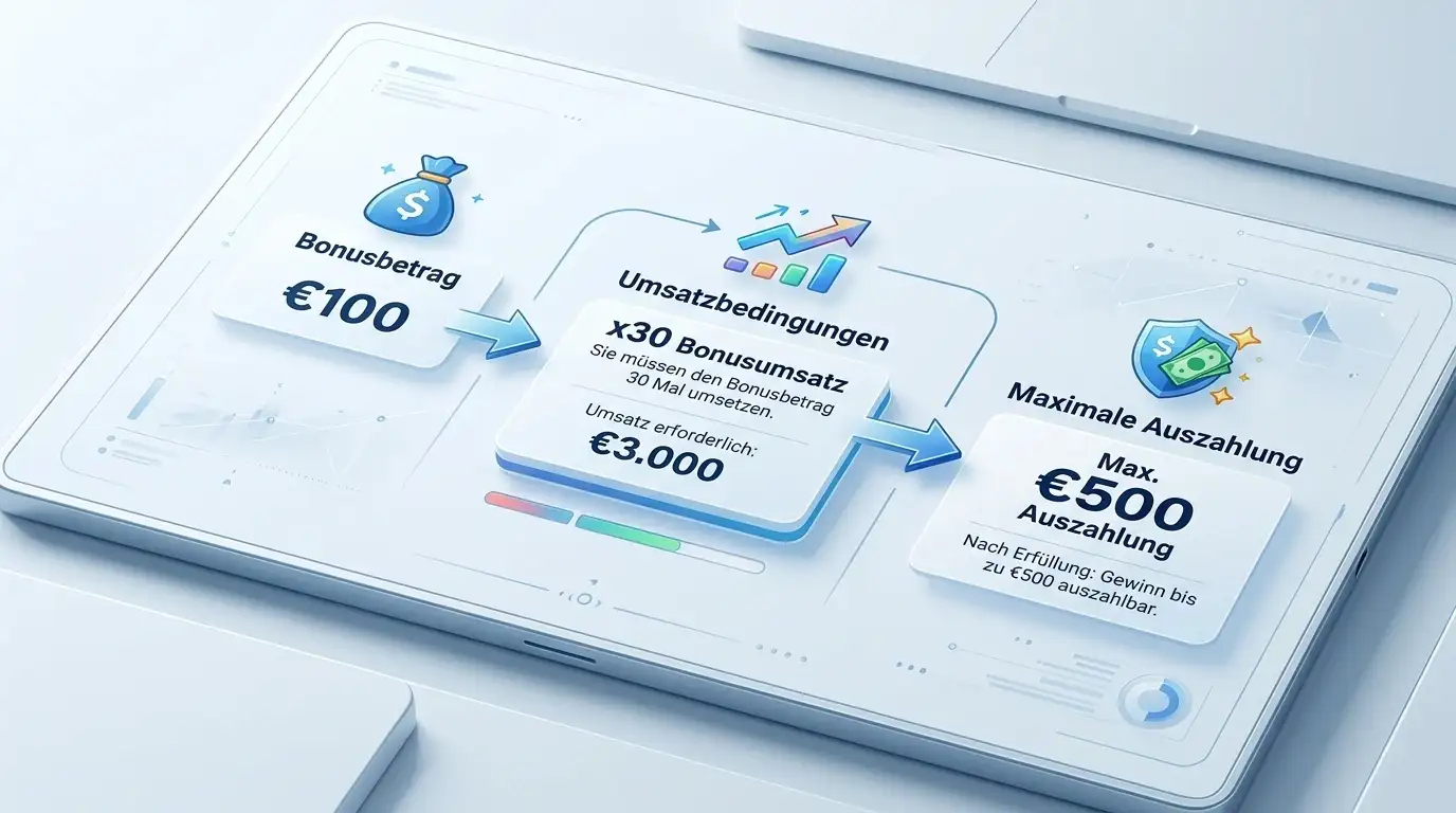 Umsatzbedingungen und Auszahlungslimits bei No-Deposit-Boni