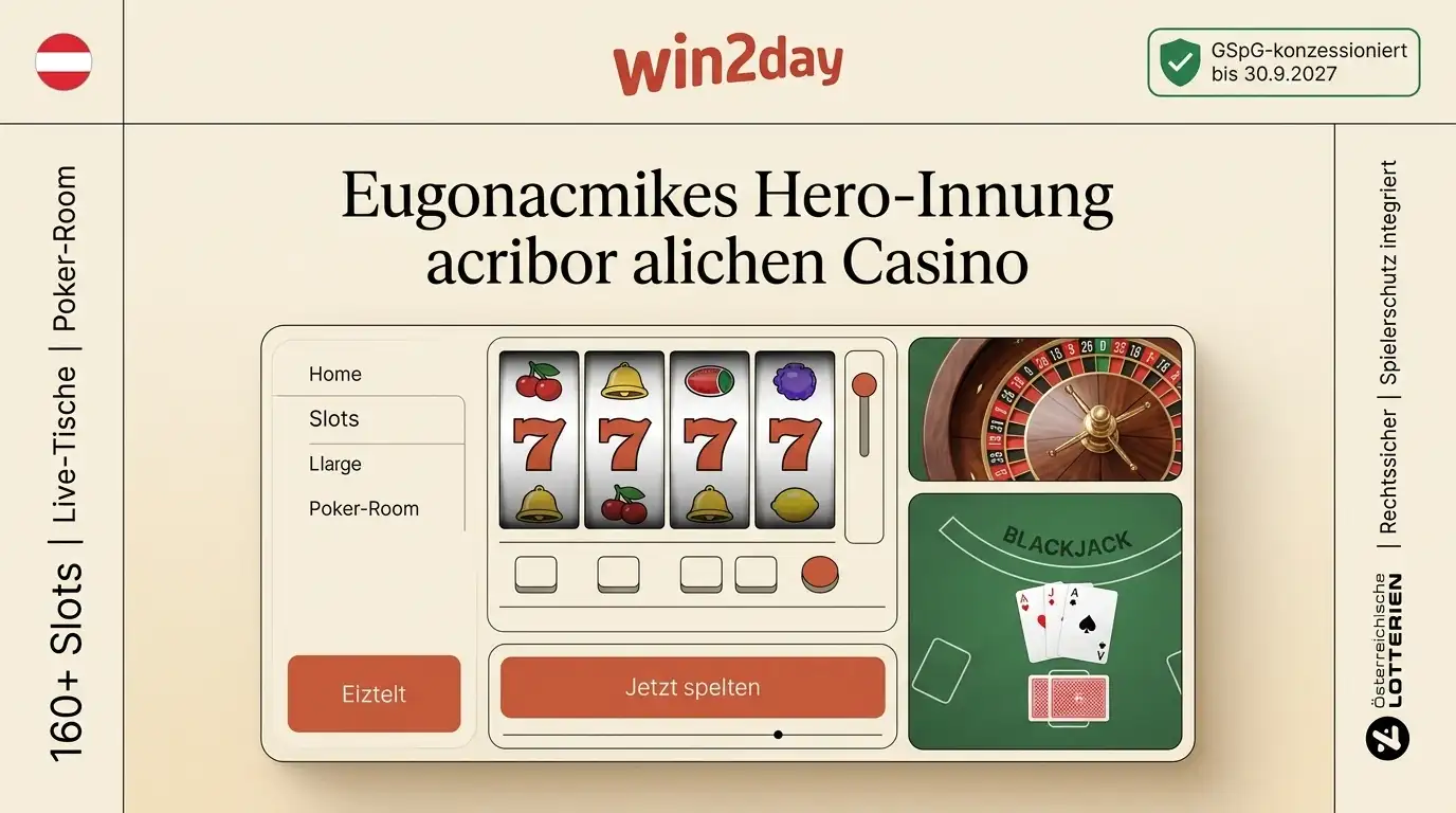 win2day Plattform — Slots, Roulette, Blackjack im einzigen konzessionierten Casino Ö