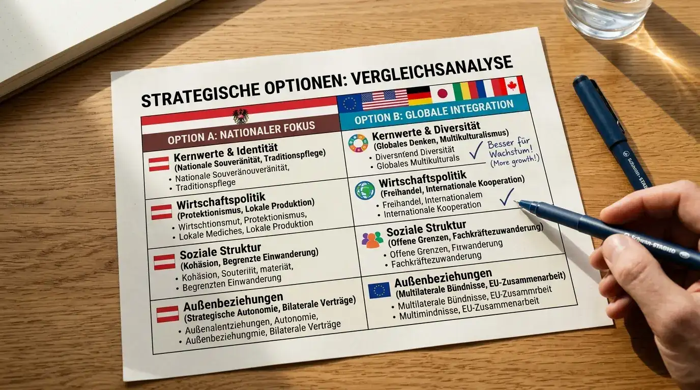 Vergleichstabelle win2day vs. internationale Anbieter auf Papier