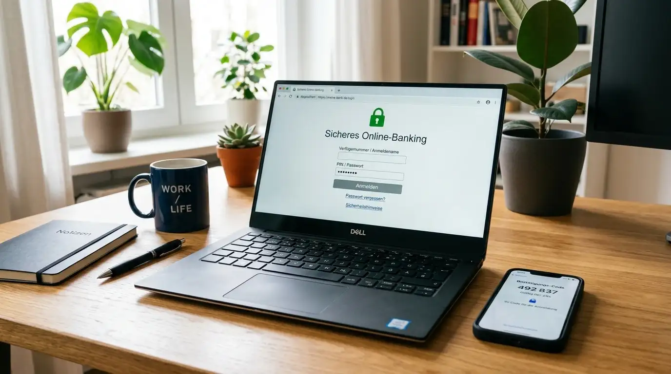 Sicherheitszertifikat und verschlüsselte Verbindung für Online-Banking